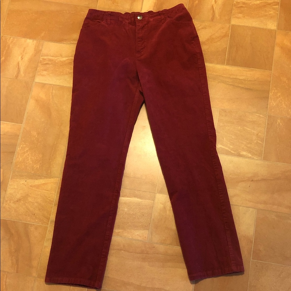 Appleseed's Burgundy Corduroy Trousers - Picture 1 of 5